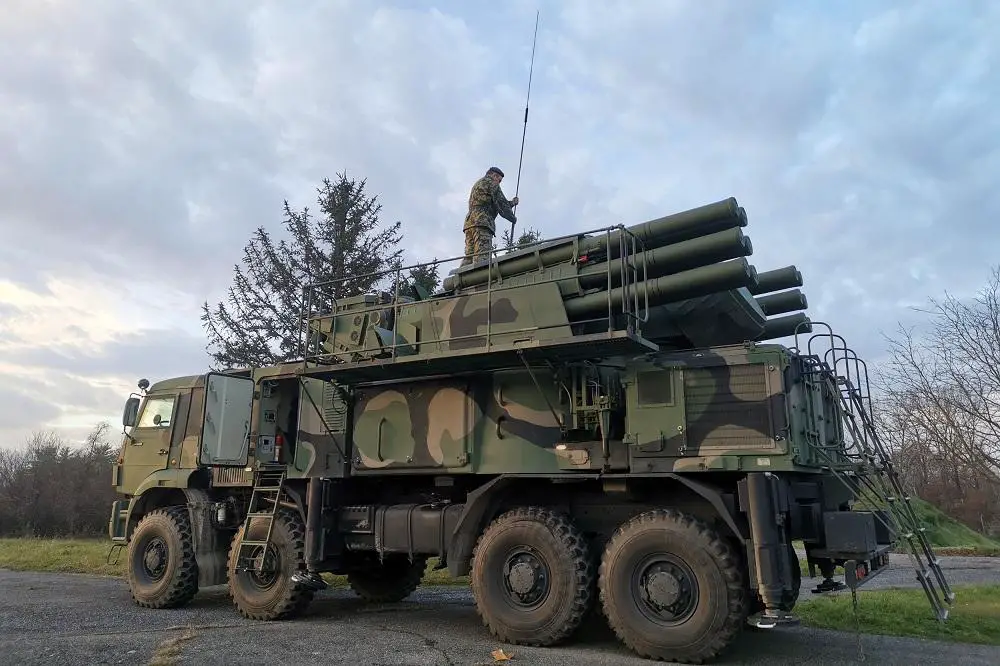 Serbian 250th Air Defence Rocket Brigade Trains with Pantsir-S1 Self-propelled Anti-aircraft Weapon