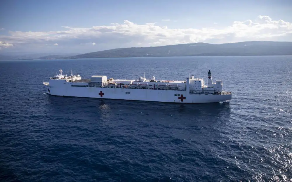 US Navy Hospital Ship USNS Comfort (T-AH 20) Arrives Off Coast of Jeremie, Haiti