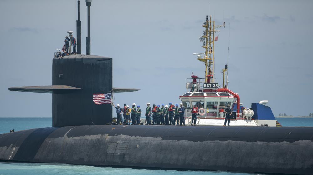 US Navy Ohio-class Submarine USS West Virginia Conducts Port Visit at NSF Diego Garcia