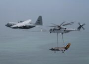 Sikorsky CH-53K King Stallion Helicopter Lifts Non-flyable F-35C Fighter in External Load Test
