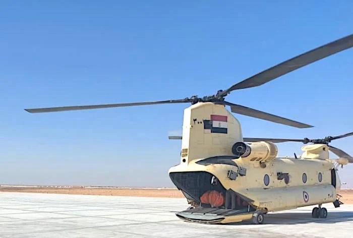 Egyptian Air Force CH-47D Chinook transport helicopter
