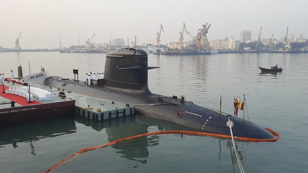 The fifth Submarine of Project 75 Kalvari-class, INS Vagir commissioned sinto the Indian Navy in the presence of Adm R Hari Kumar at naval dockyard. 