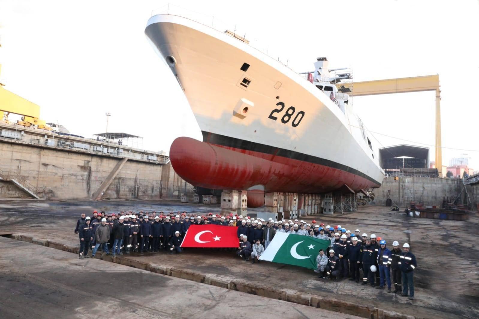 Pakistan Navy Babur-class Corvette PN Babur Completes Component Integration