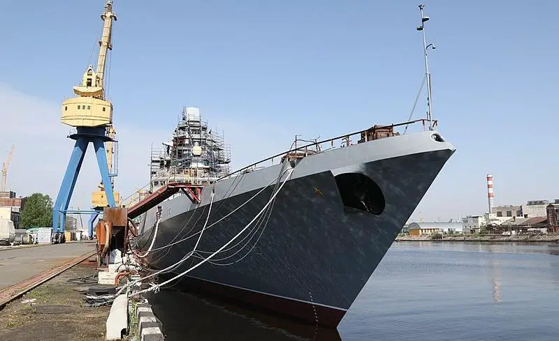 Russian Navy Guided Missile Frigate Admiral Golovko Begins Factory Trials
