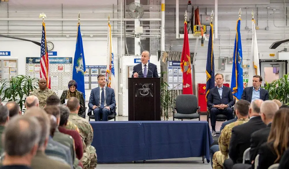 Sikorsky marks the delivery of the 5,000th “Hawk” helicopter at its headquarters in Stratford, Conn., Jan. 20, 2023