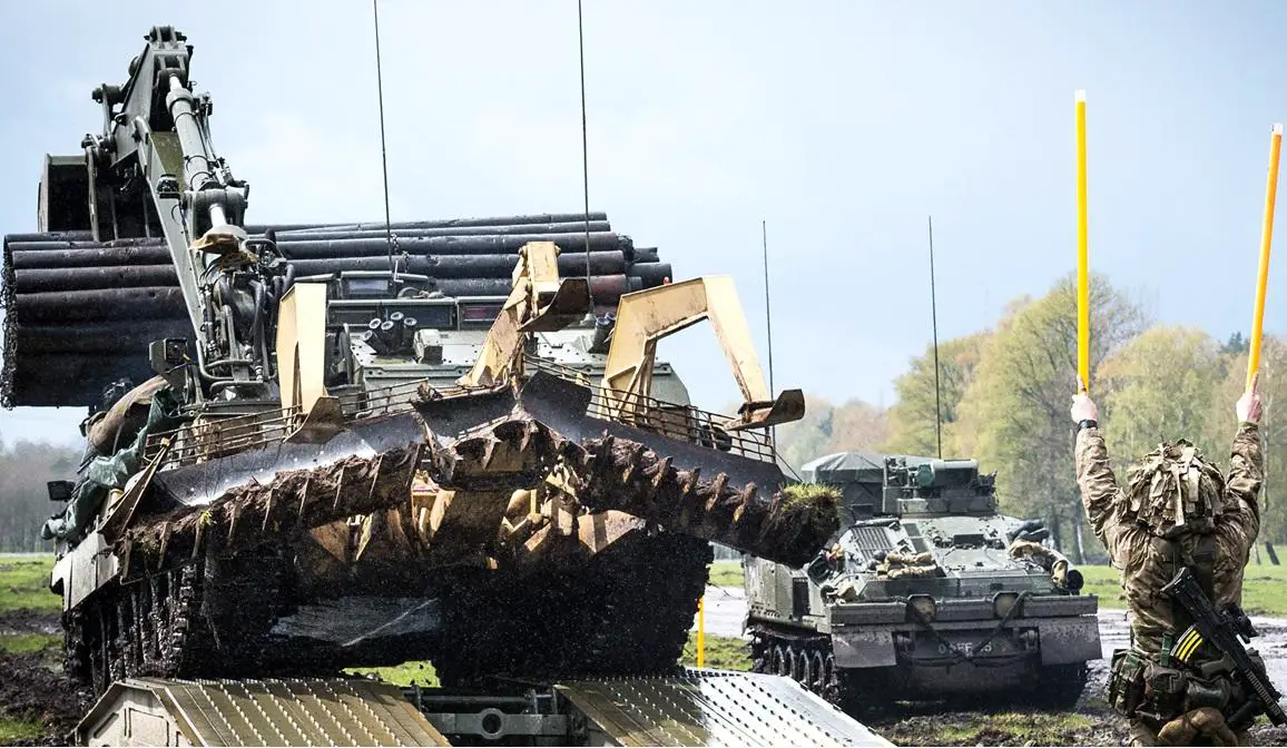 British Army Trojan Armoured Vehicle Royal Engineers (AVRE)