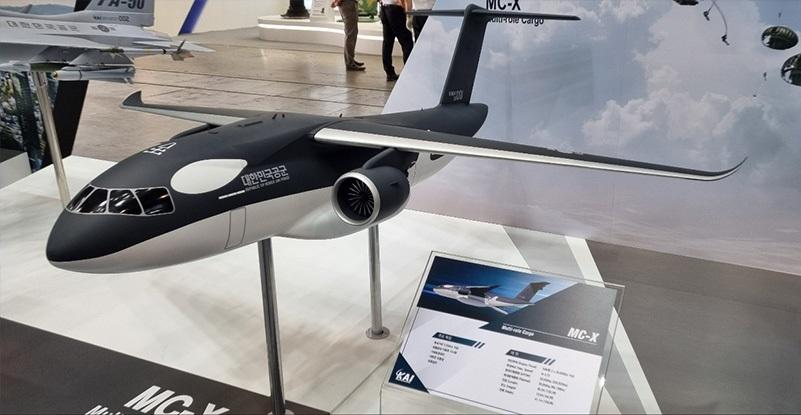 Korea Aerospace Industries unveiled a scale model and specifications for its proposed MC-X multirole cargo aircraft at DX Korea 2022.