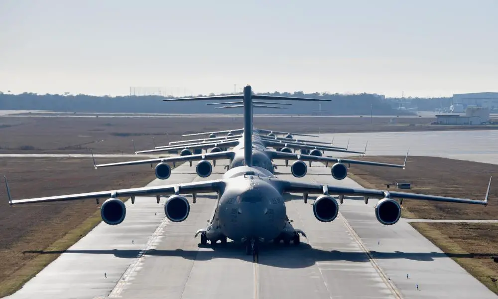 US Air Force Launches 24 C-17 Globemaster IIIs During Mission Generation Exercise