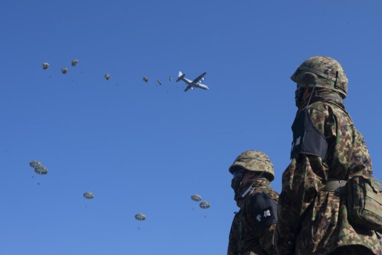 US Australia Britain and Japan Paratroppers Participates in New Year’s Jump Exercise