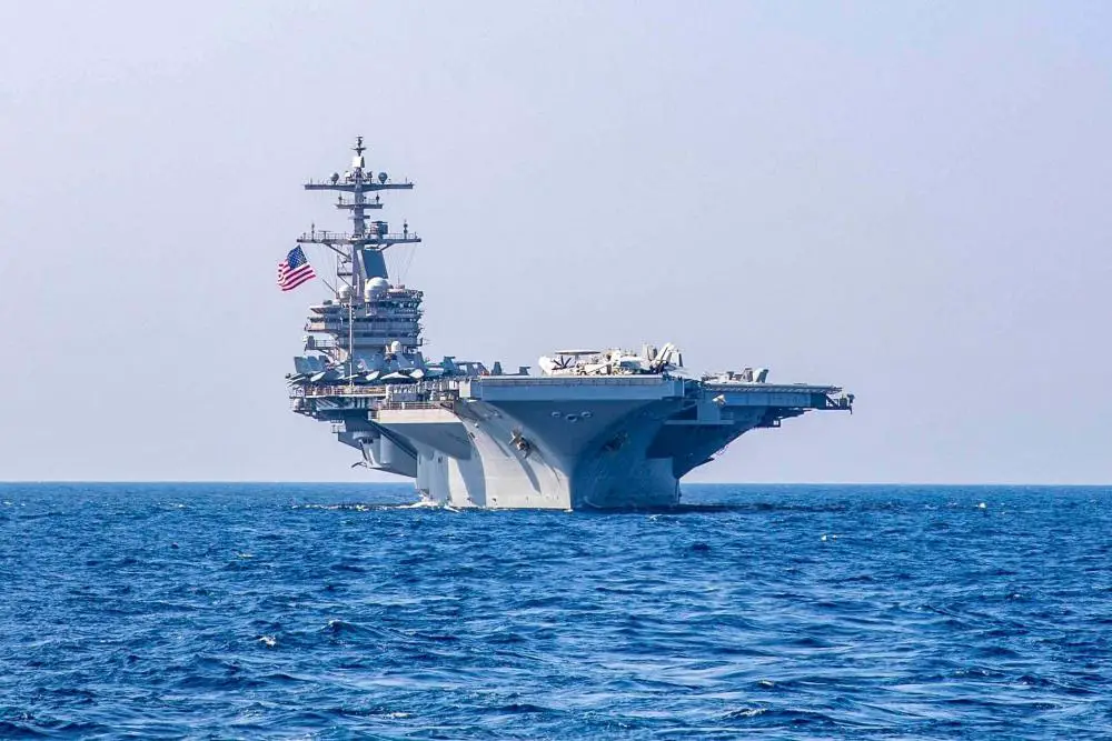 The Nimitz-class aircraft carrier USS George H.W. Bush (CVN 77) sails in the Mediterranean Sea, Jan. 24, 2023.