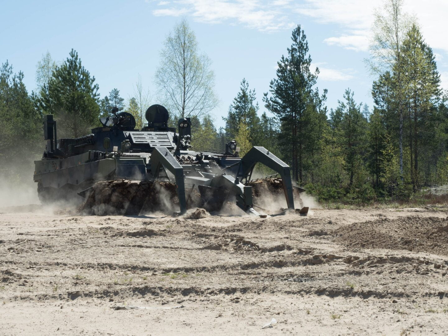 Finnish Army Leopard 2 Armoured Mine-clearing Vehicles