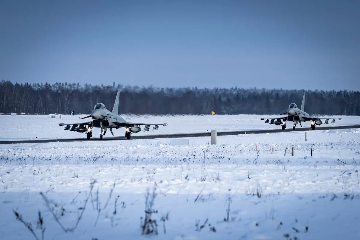 Allied Fighters Support NATO Battlegroups During Close Air Support Missions in Baltics