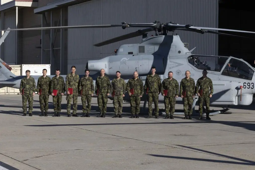 Czech Air Force personnel complete Training for Viper attack helicopters  at the U.S. Marine Corps Base Pendleton.