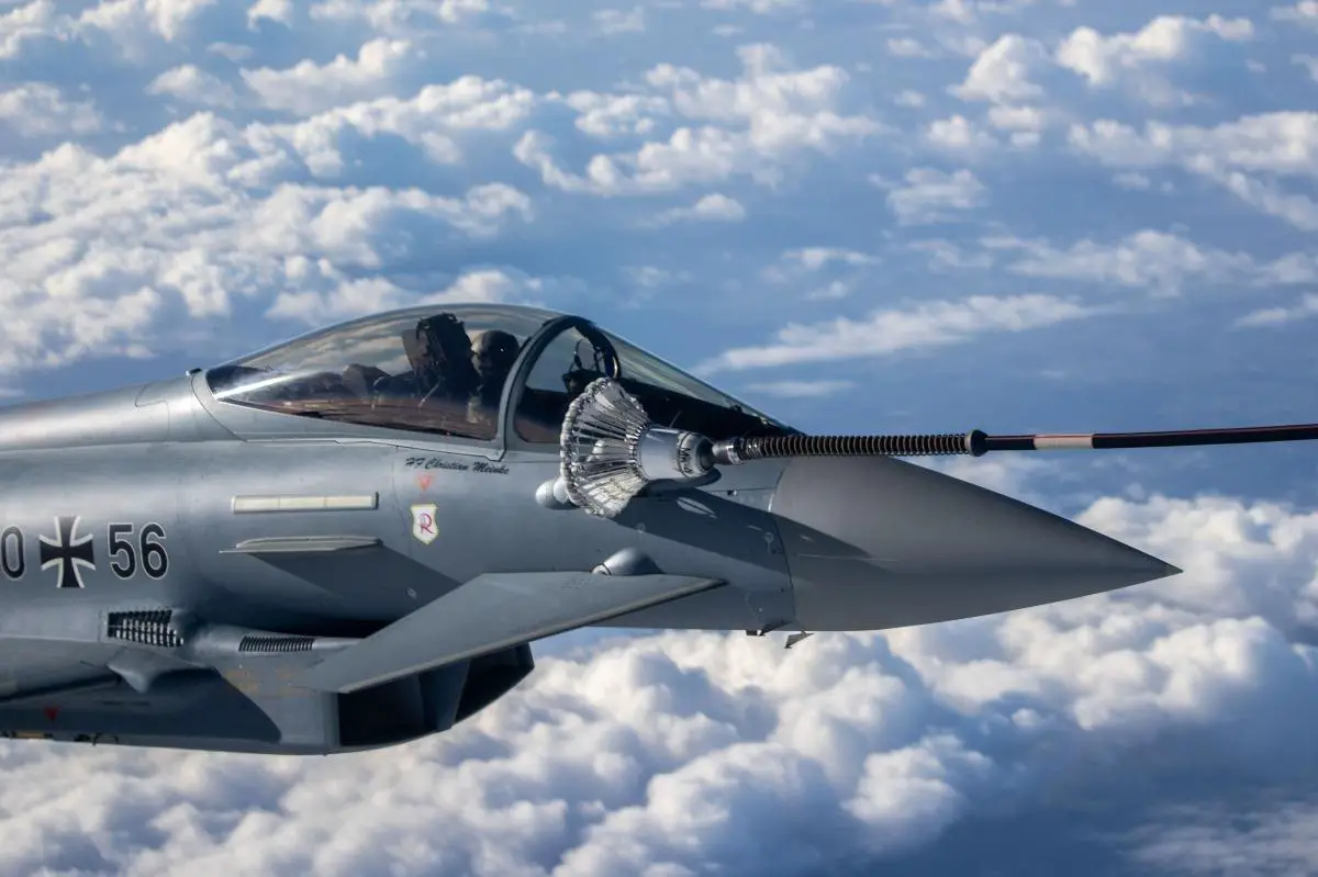 German Air Force Eurofighter Typhoons Train Air-to-air-refueling with Multinational MRTT Fleet