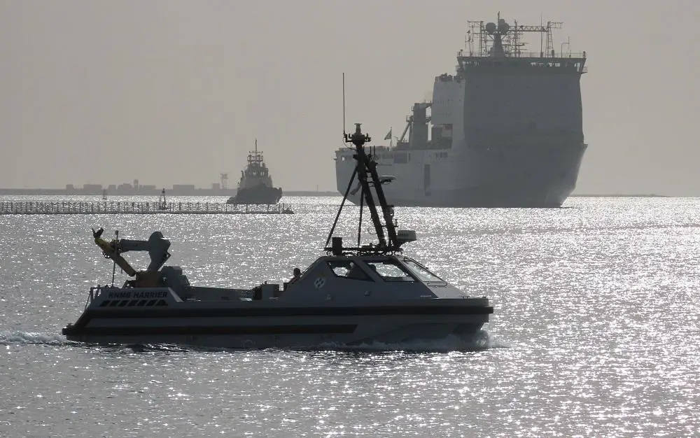 Royal Navy to Test Motor Boat Harrier Autonomous Minehunter in Persian Gulf