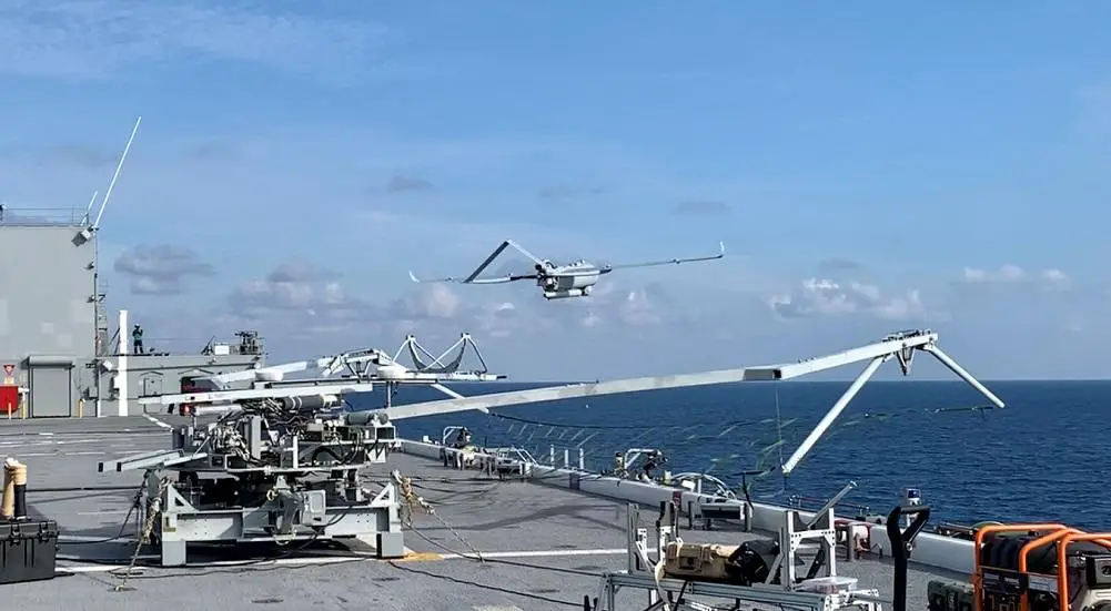 Textron Systems Aerosonde UAS Takes First Maritime Flight Aboard USS Miguel Keith (ESB 5)