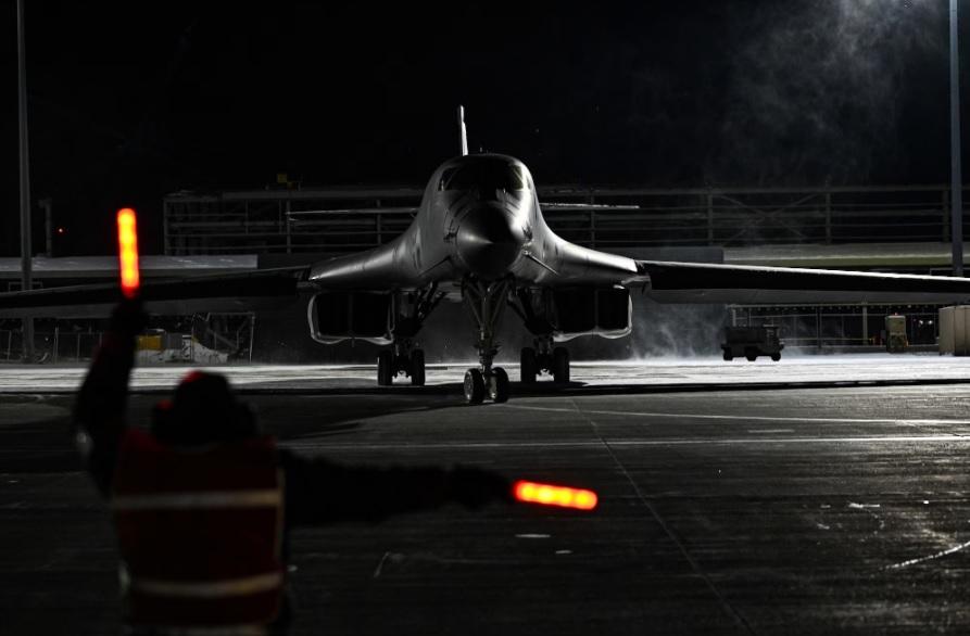 US Air Force B-1B Lancer Heavy Bombers Return to Guam for Bomber Task Force Missions