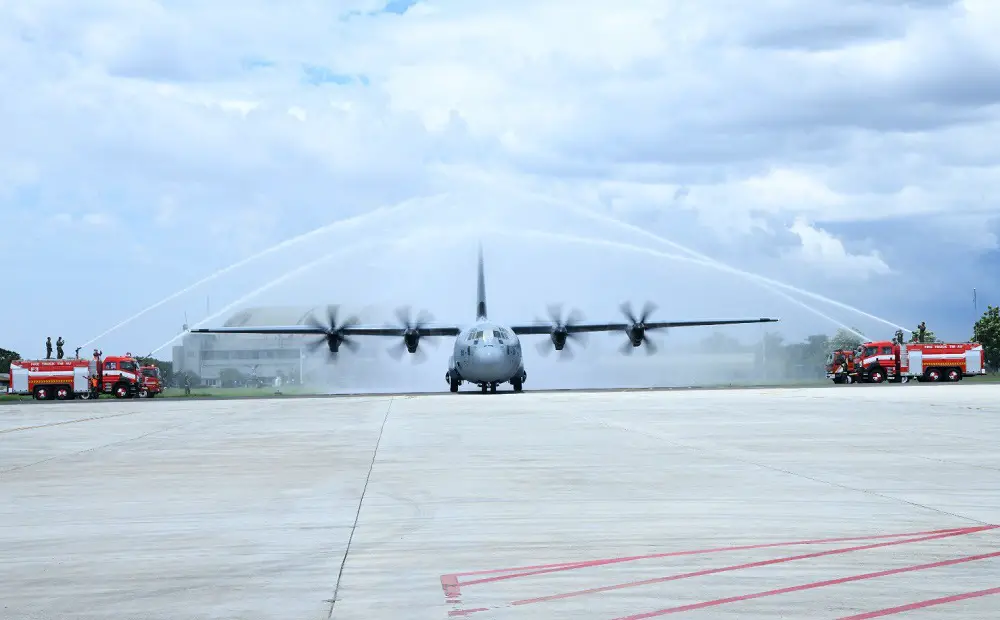 First Ordered C-130J-30 Super Hercules Arrives at Indonesian Air Force Base