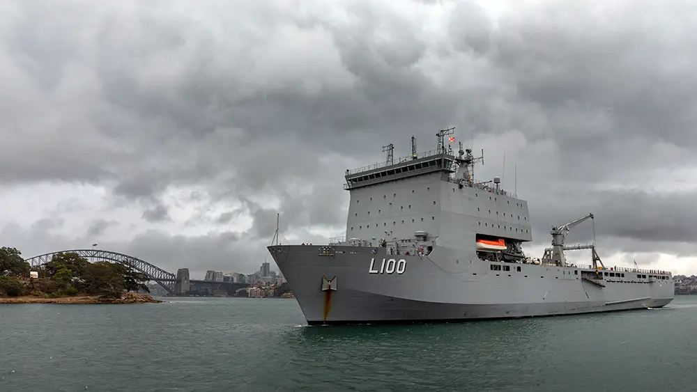 Royal Australian Navy HMAS Choules Undergoes Trials Following Maintenance