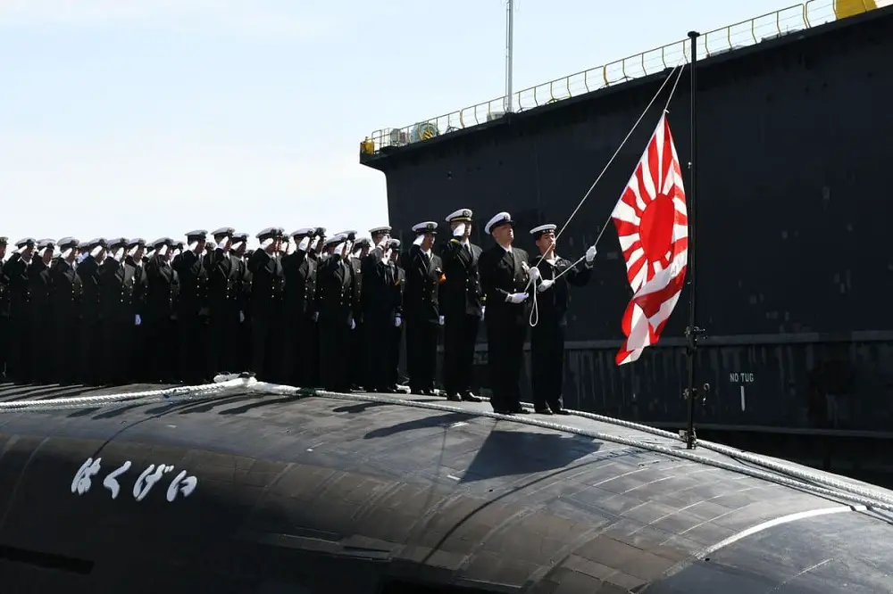 Commissioning ceremony for Taigei-class Submarine JS Hakugei (SS-514).