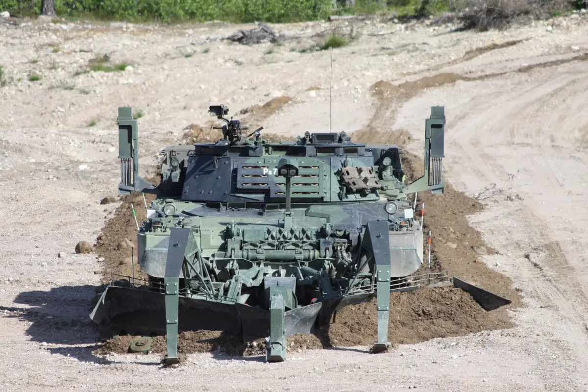 Finnish Army Leopard 2 Armoured Mine-clearing Vehicles
