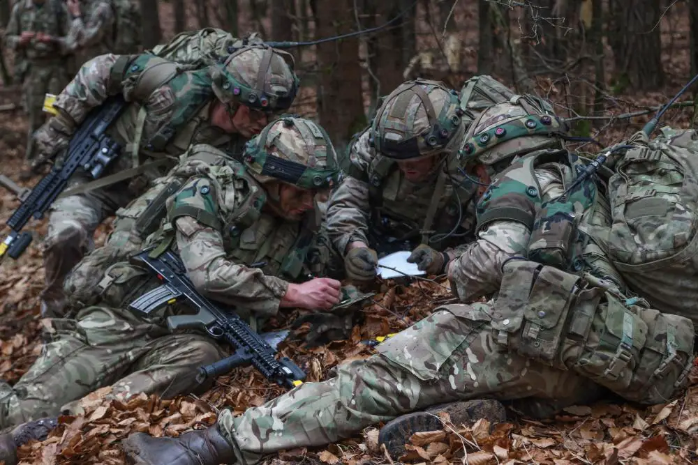 British army cadets conduct training at the Hohenfels Training Area, Joint Multinational Readiness Center (JMRC) in Germany, March 17, 2022. 