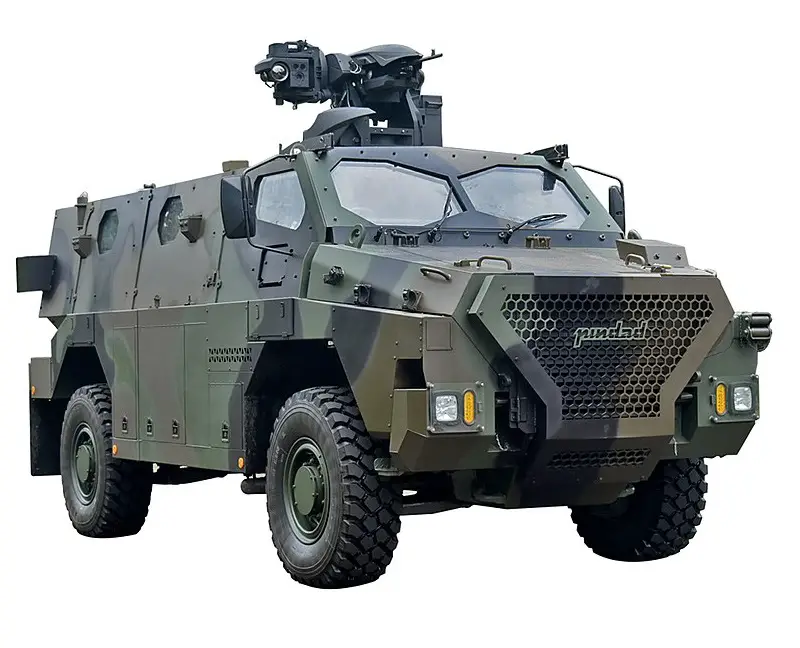 An Indonesian variant Pindad Sanca MRAP with Rheinmetall Qimek RCWS.
