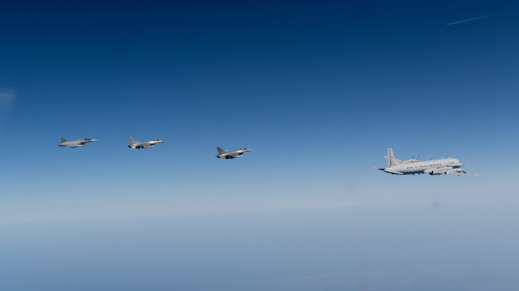 For the first time, two Swedish Jas 39 Gripen and two Danish F-16 fighter jets carried out a joint interception of a Russian Il-20 Coot-A military aircraft over the Baltic Sea.