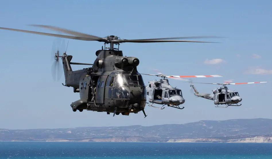 Bell Griffin HAR Mk.2 and Westland Puma HC Mk.2. Utility Helicopters