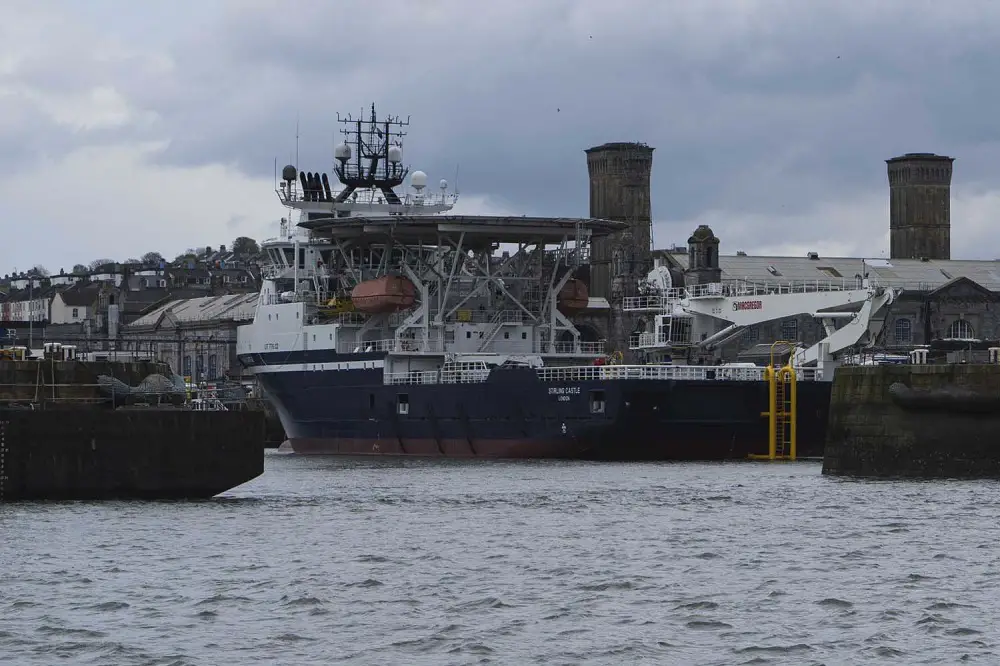 The latest addition to the Royal Fleet Auxiliary, RFA Stirling Castle is reaching the end of her acceptance and modification as a Naval vessel in HMNB Devonport.