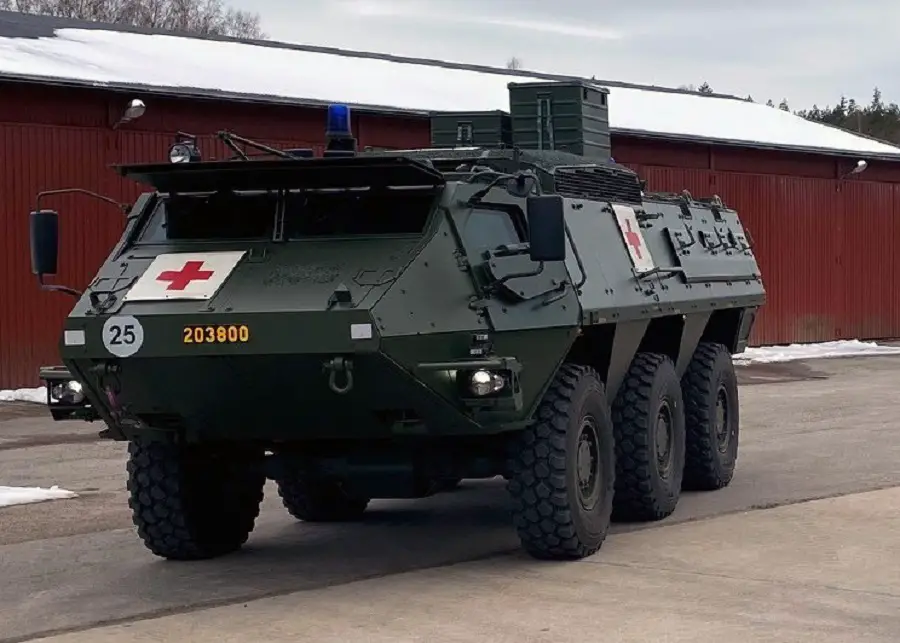 Swedish Army Takes Delivery of First Two Refurbished XA-203 Armoured Personnel Carriers