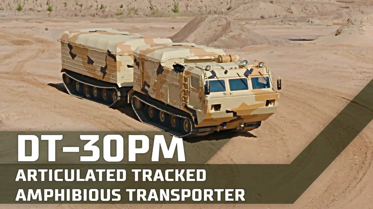 DT-30PM Upgraded Articulated Tracked Amphibious Transporter