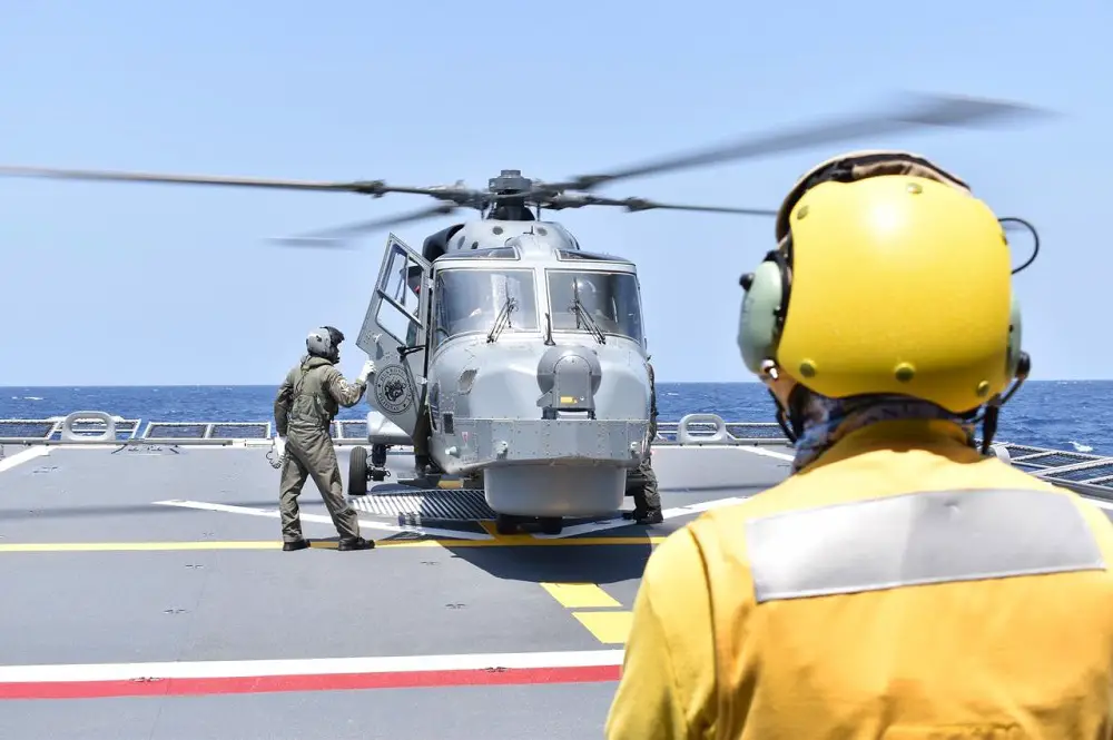AW159 Mk220 Wildcat helicopter conducted its first deck landing aboard BRP Antonio Luna (FF151) while underway