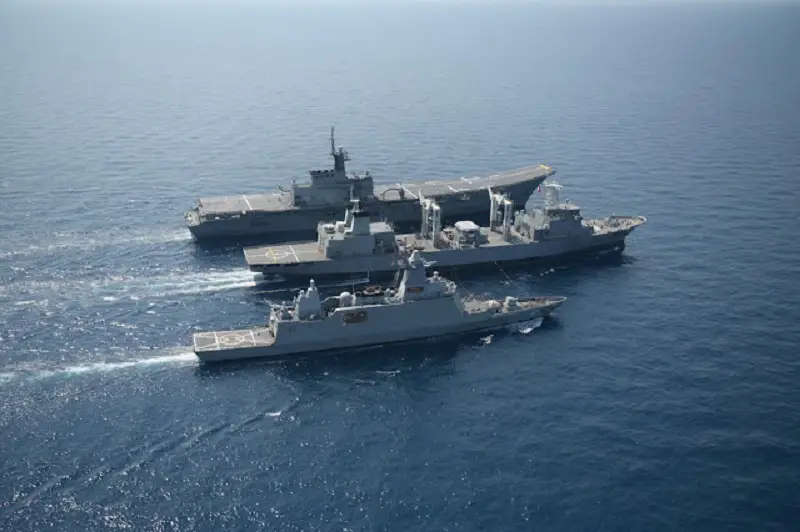 Royal Thai Navy Naval Ships Conduct Replenishment at Sea (RAS) Training