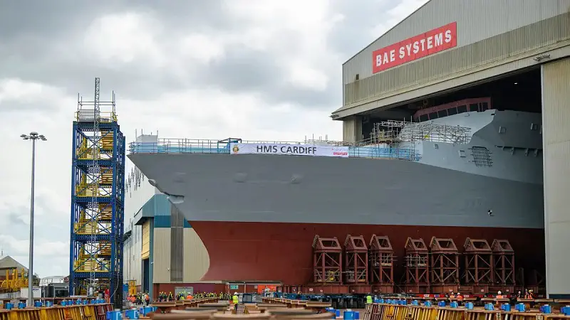 BAE Systems Rolls Out Second Type 26 City Class Frigate HMS Cardiff (F89)