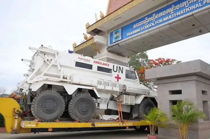 Cambodia Supports UN Mission in Mali with 14 Mahindra MPV-i Armoured Vehicles
