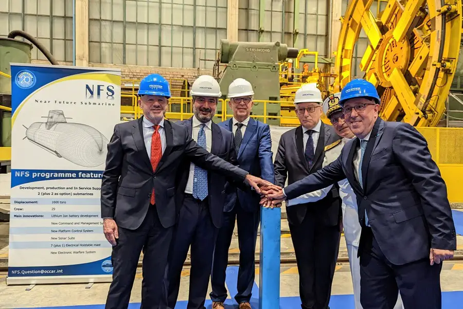 Fincantieri Cuts First Steel for Italian Navy’s Second U212NFS (Near Future Submarine)