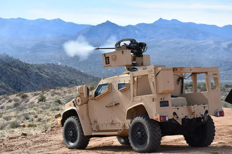 Protector RS6 Remote Weapon Systems for Low-recoil 30mm Cannon (Photo by Kongsberg)