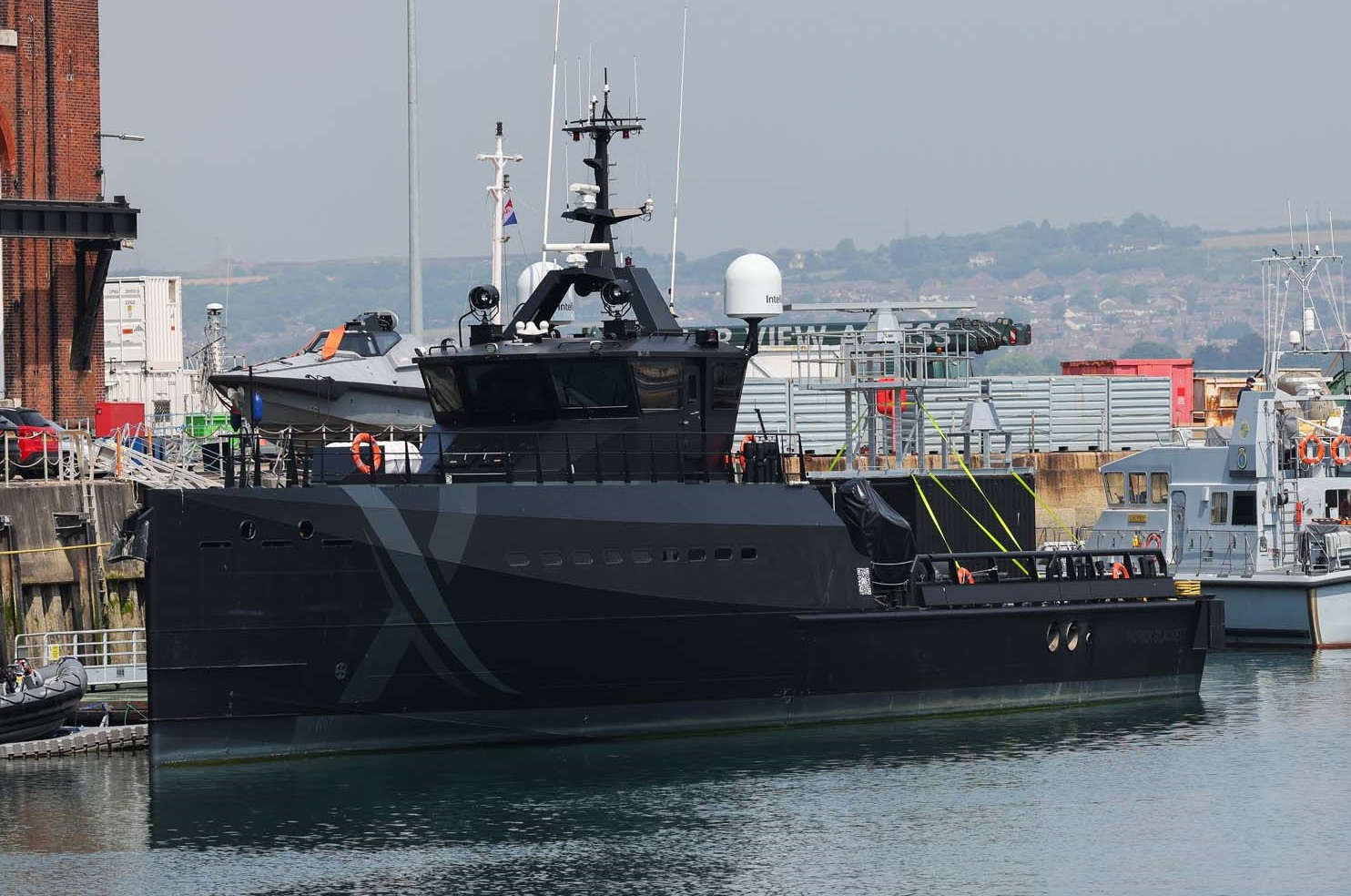 Royal Navy Experimentation Ship XV Patrick Blackett Testing New Naval Radars