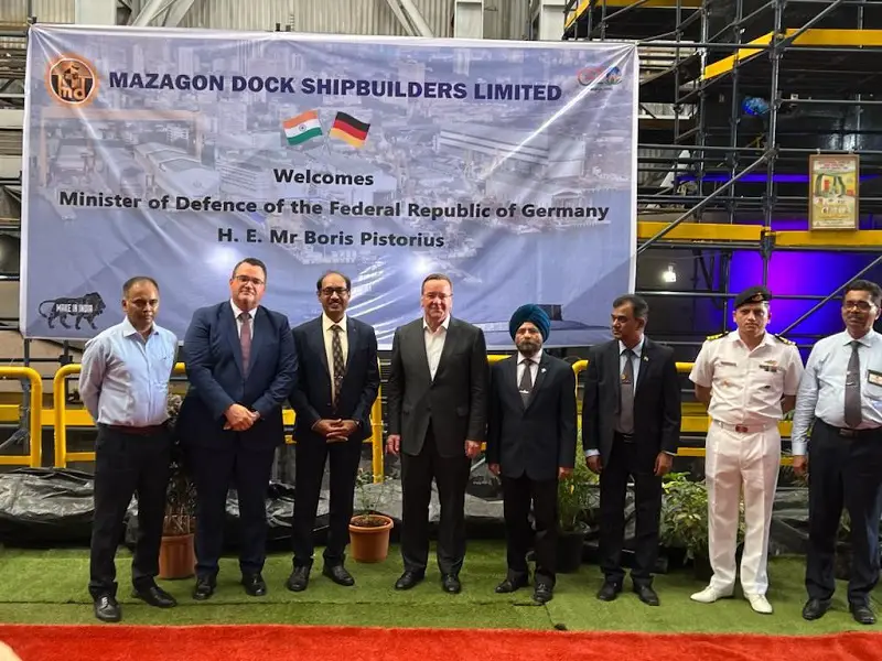 Memorandum of Understanding (MoU) signed in the presence of the German Defence Minister Boris Pistorius. thyssenkrupp Marine Systems responsible for engineering, design and consultancy support, Mazagon Dock Shipbuilders Limited for construction and delivery