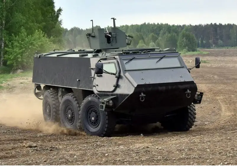 Patria 6X6 Wheeled Armoured Vehicle (Pansarterrängbil 300). (Photo by Patria)