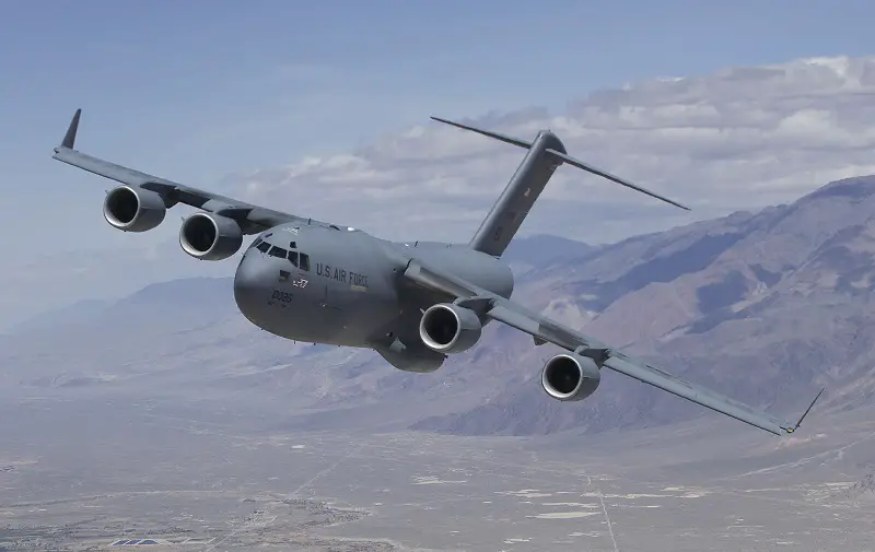 US Air Force Boeing C-17 Globemaster III strategic and tactical airlifter