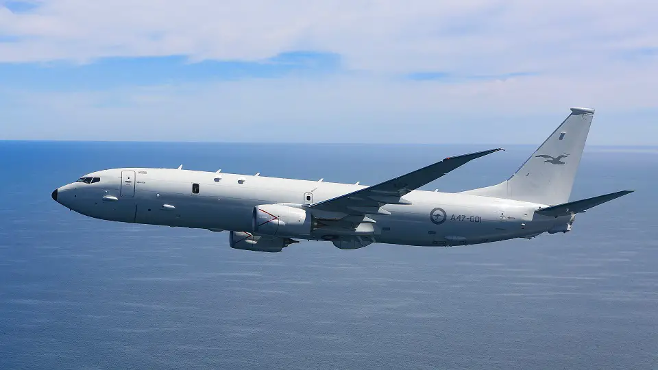 Royal Australian Air Force P-8A Poseidon maritime patrol and reconnaissance aircraft.