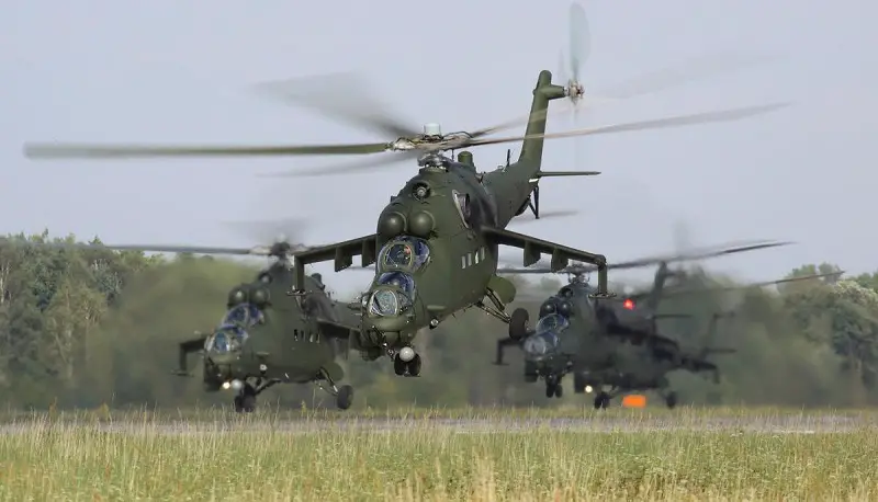 Polish Army Mil Mi-24 Hind Attack Helicopters