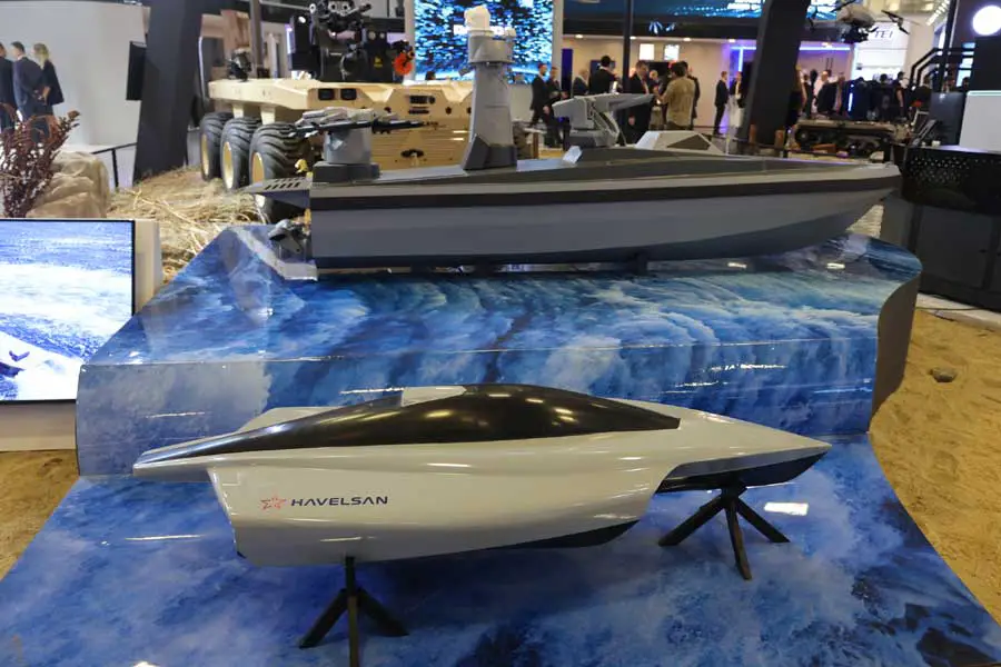 HAVELSAN Launchs CAKA Submersible Kamikaze Unmanned Surface Vehicle at IDEF23