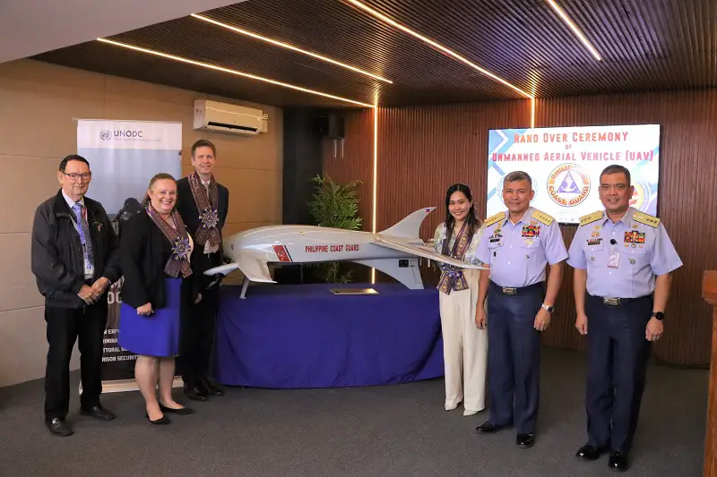 Philippine Coast Guard Receives VTOL Drone from United Nations Office on Drugs and Crime