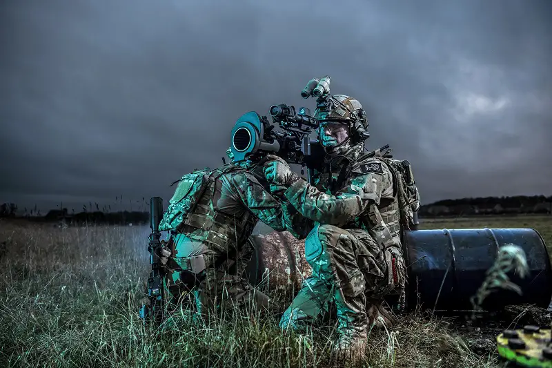 Carl-Gustaf 84 mm lightweight, low-cost recoilless rifle.