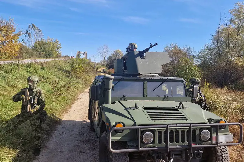 Serbian Army Humvee Light Armored Vehicles.