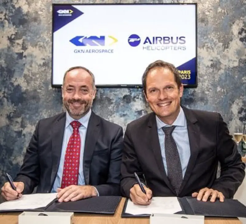 Shawn Black, President - Defence Airframe at GKN Aerospace, and
Matthieu Louvot, Executive Vice President Programmes at Airbus Helicopters, sealed the agreement