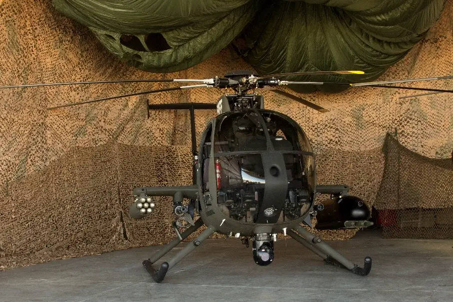 ayuse Warrior Plus Attack/Scout helicopter. (Photo by MD Helicopters)